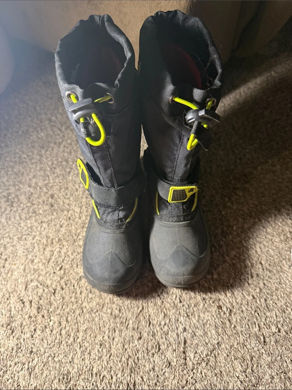 Kamik Black and Yellow Insulated Snow Boots